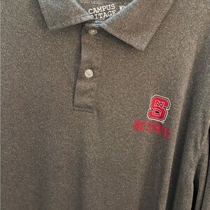 NC State Campus  Heritage Charcoal Polo Shirt